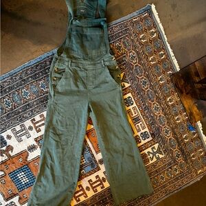 Aerie wide legged overalls, like new, xs, olive green